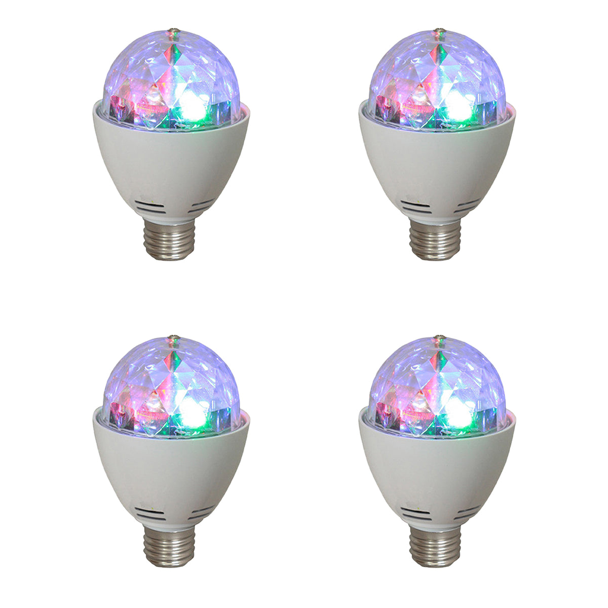 AudioPipe Zebra Sound LED 5 Volt 1 Watt DC Motor Magic Disco Light Bulb (4 Pack)