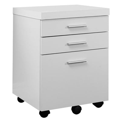 Monarch 3 Drawer Rolling Portable Filing Cabinet, White (2 Pack)