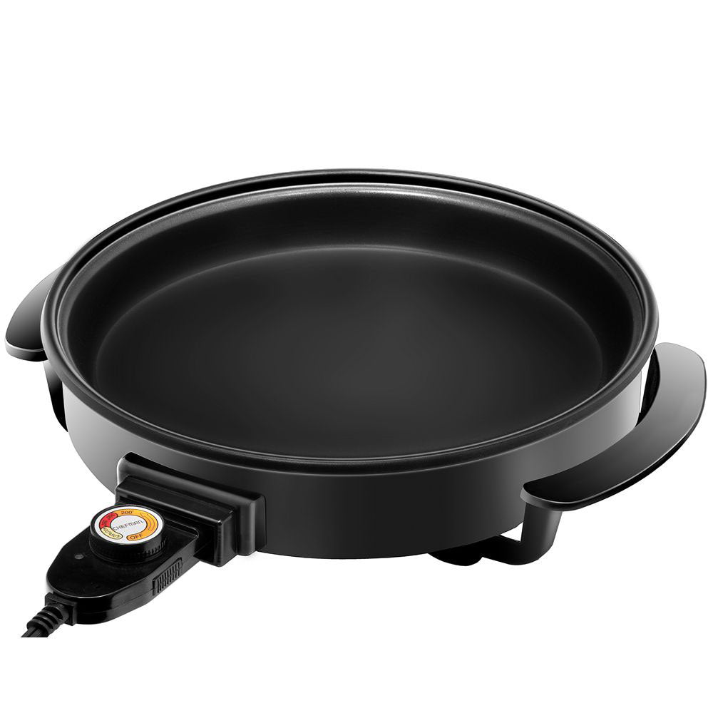 Chefman Electric Skillet 12 Inch Round Frying Pan with Non Stick Coating, Black