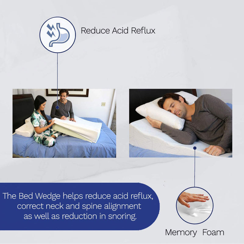 Back Support Systems Side Sleeping Memory Foam Bed Wedge Relief Pillow, 24-Inch