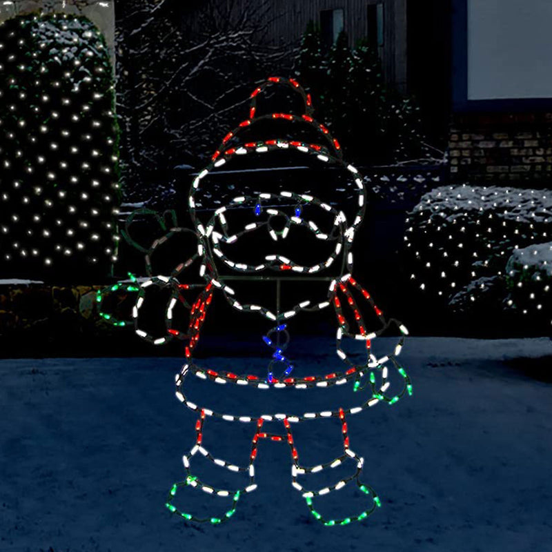 48 In Pro-Line LED Animation Waving Santa Christmas Yard Decoration (Open Box)