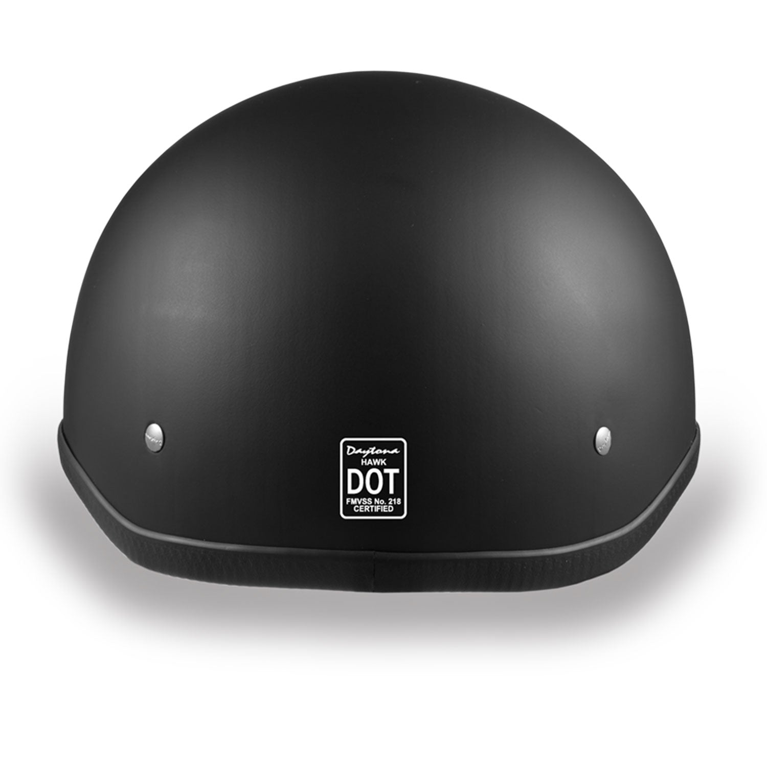 Daytona Helmets DOT Approved Half Helmet Hawk, X-Large, Dull Black (Open Box) - VMInnovations