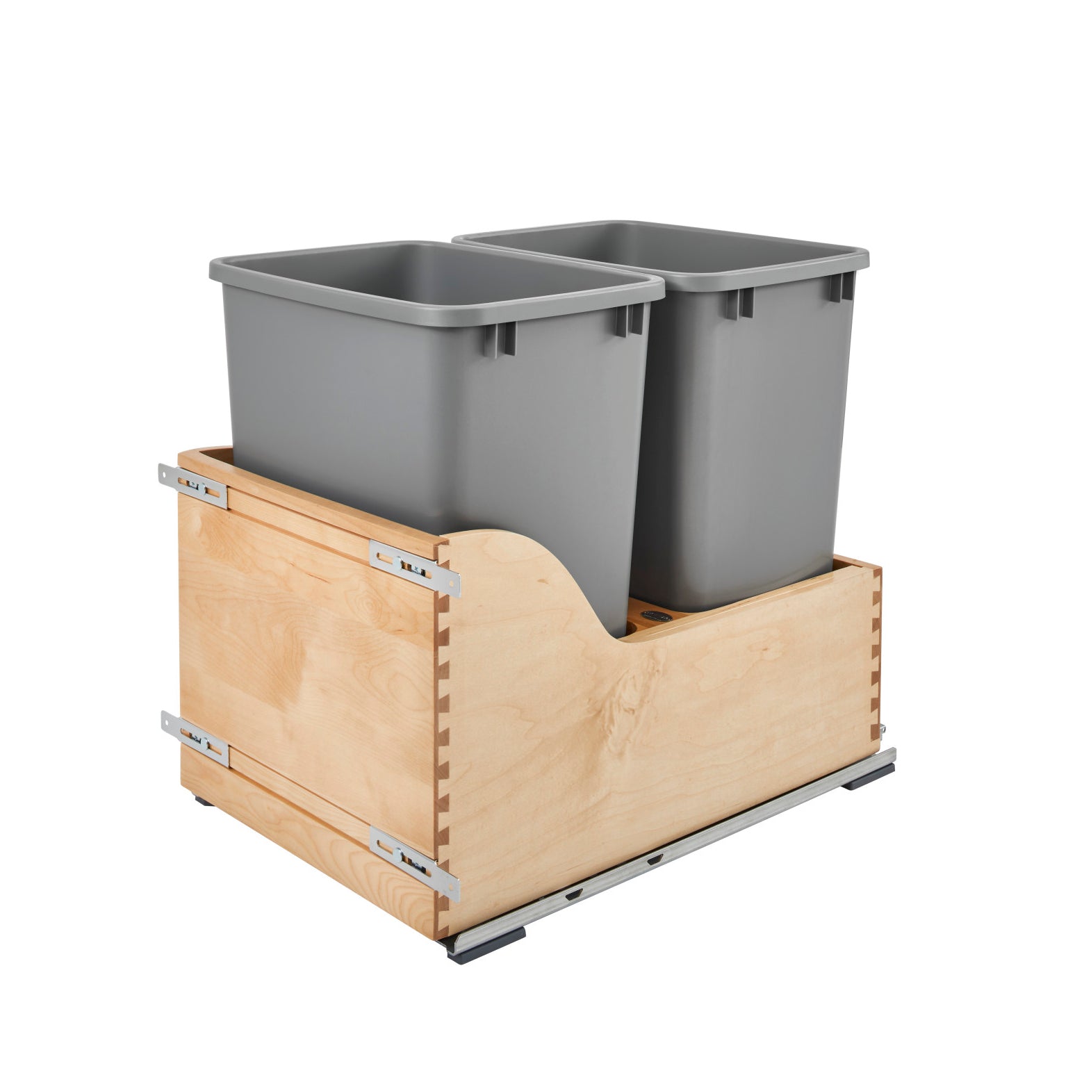 Rev-A-Shelf 4WCSC-1835DM-2 Double 35-Quart Pullout Waste Container (2 Pack)