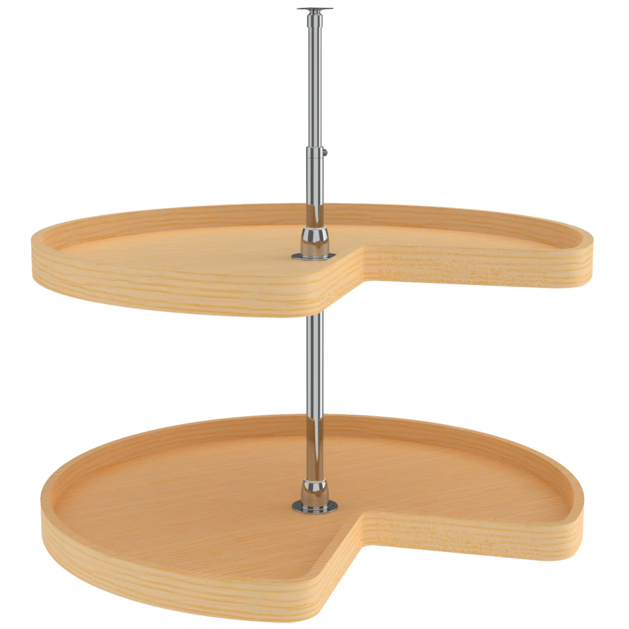 Rev-A-Shelf 32" Wooden Cabinet 2-Shelf Kidney Lazy Susan, Certified Refurbished