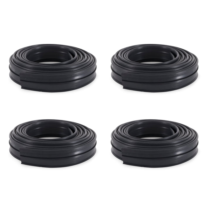 Suncast Professional Grade Dig In 60 Foot Landscape Edging Roll, Black (4 Pack)