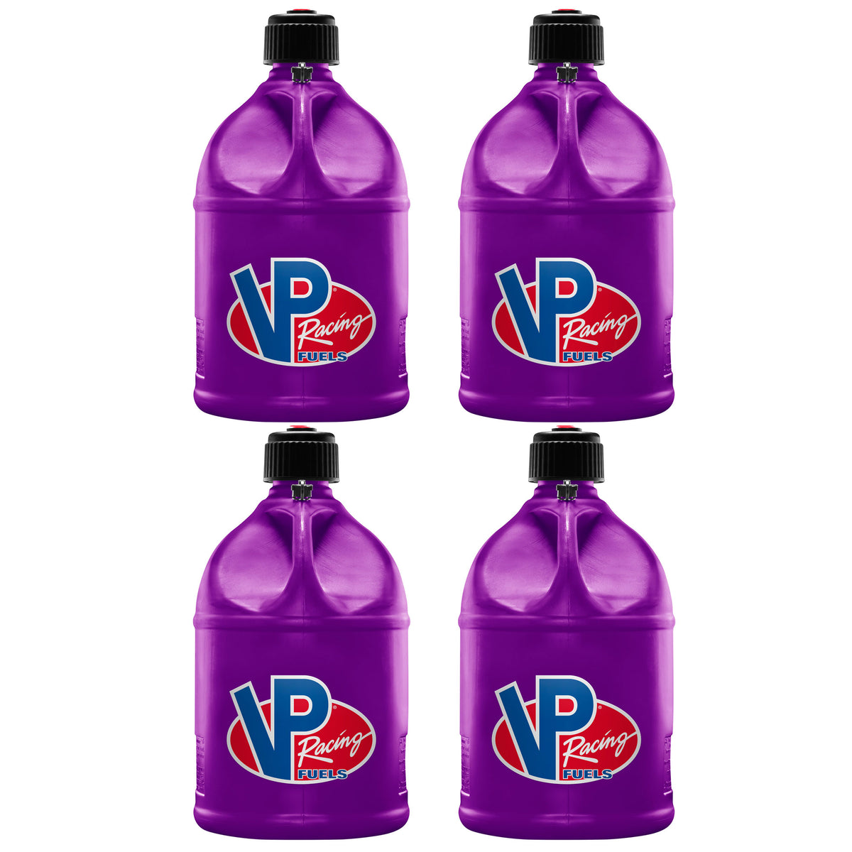 VP Racing Motorsport 5 Gallon Round Plastic Container Utility Jug Can (4 Pack)
