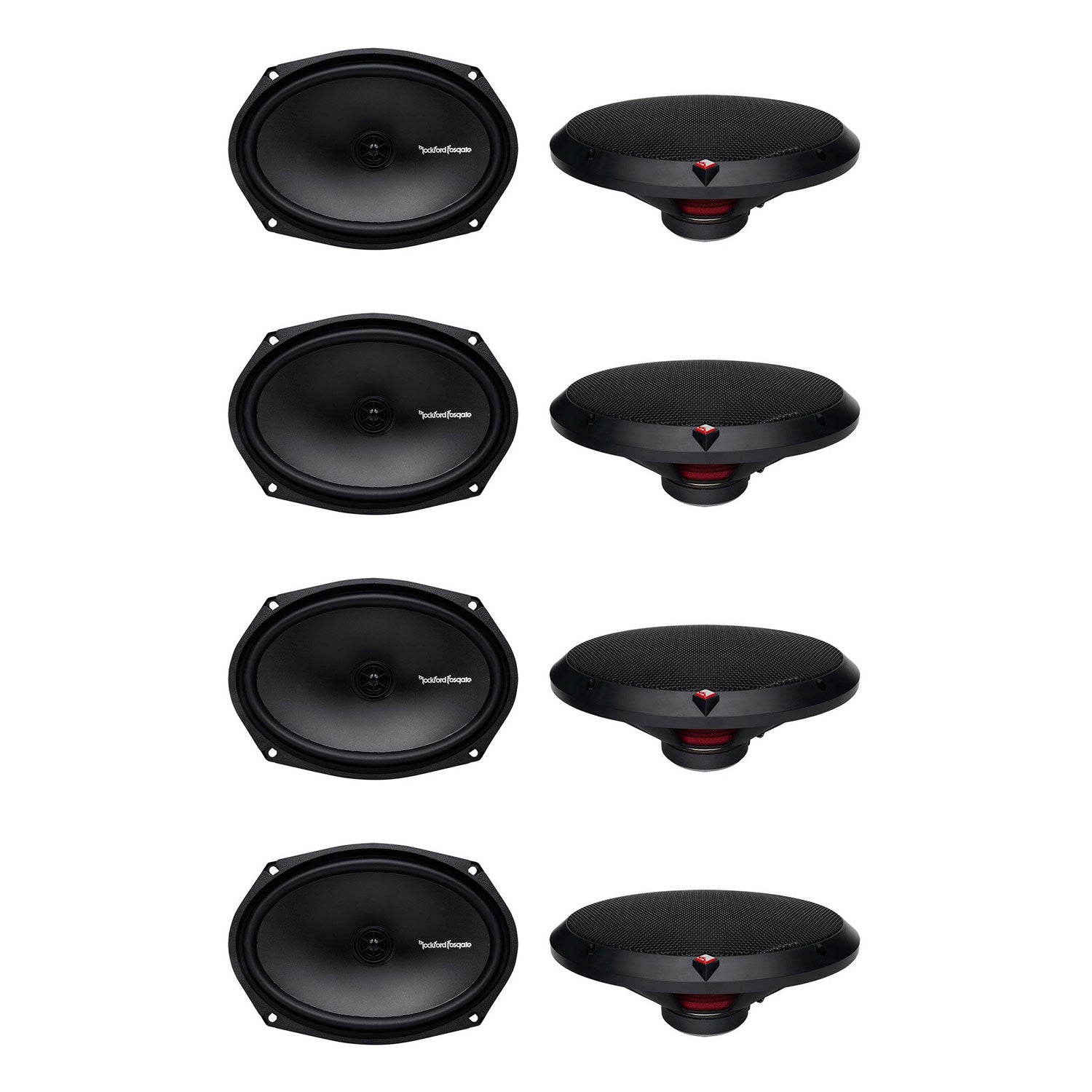 Rockford Fosgate R169X2 6x9" 130W 2 Way Car Coaxial Stereo Speaker Pair (4 Pack)