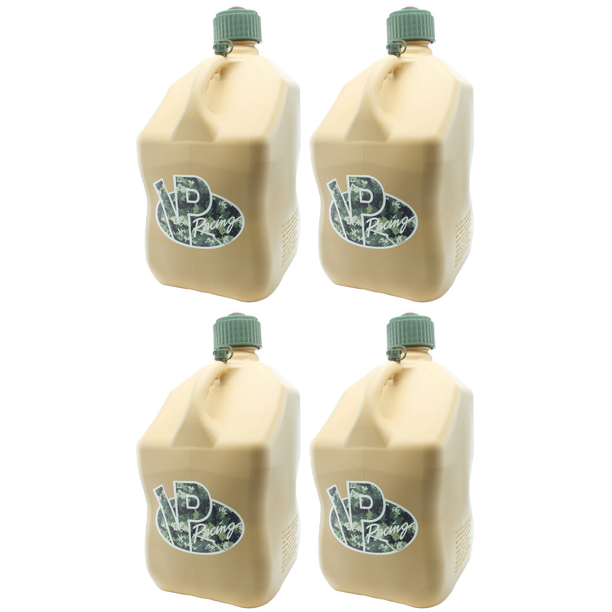 VP Racing Fuels Motorsport 5.5 Gallon Square Utility Jug, Tactical Tan (4 Pack) - VMInnovations