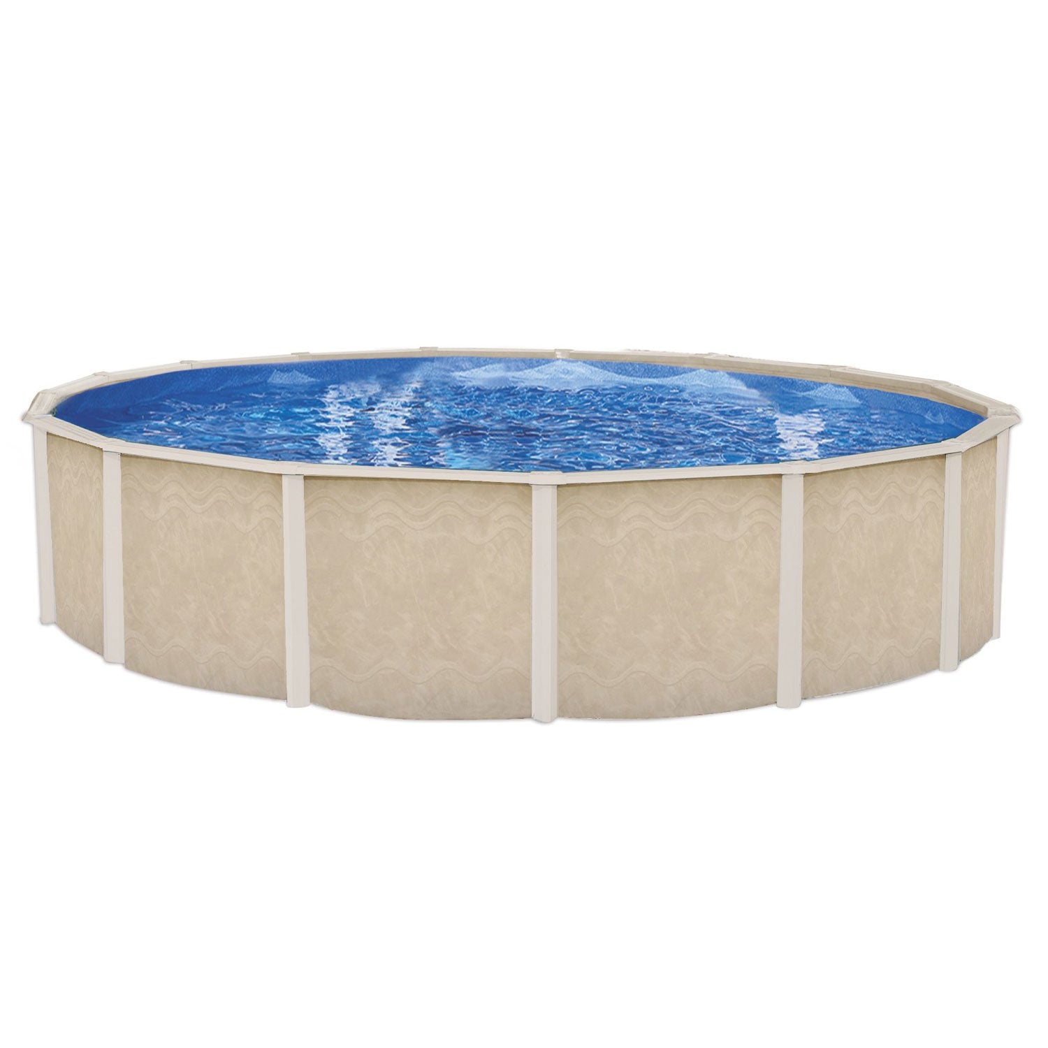 Embassy Pool Co Fiesta Key 15 Foot Hard Side Steel Frame Swimming Pool Package - VMInnovations