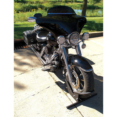 Extreme Max 5001.5010 Standard No Tip 17-21 Inch Motorcycle Wheel Chock, Black
