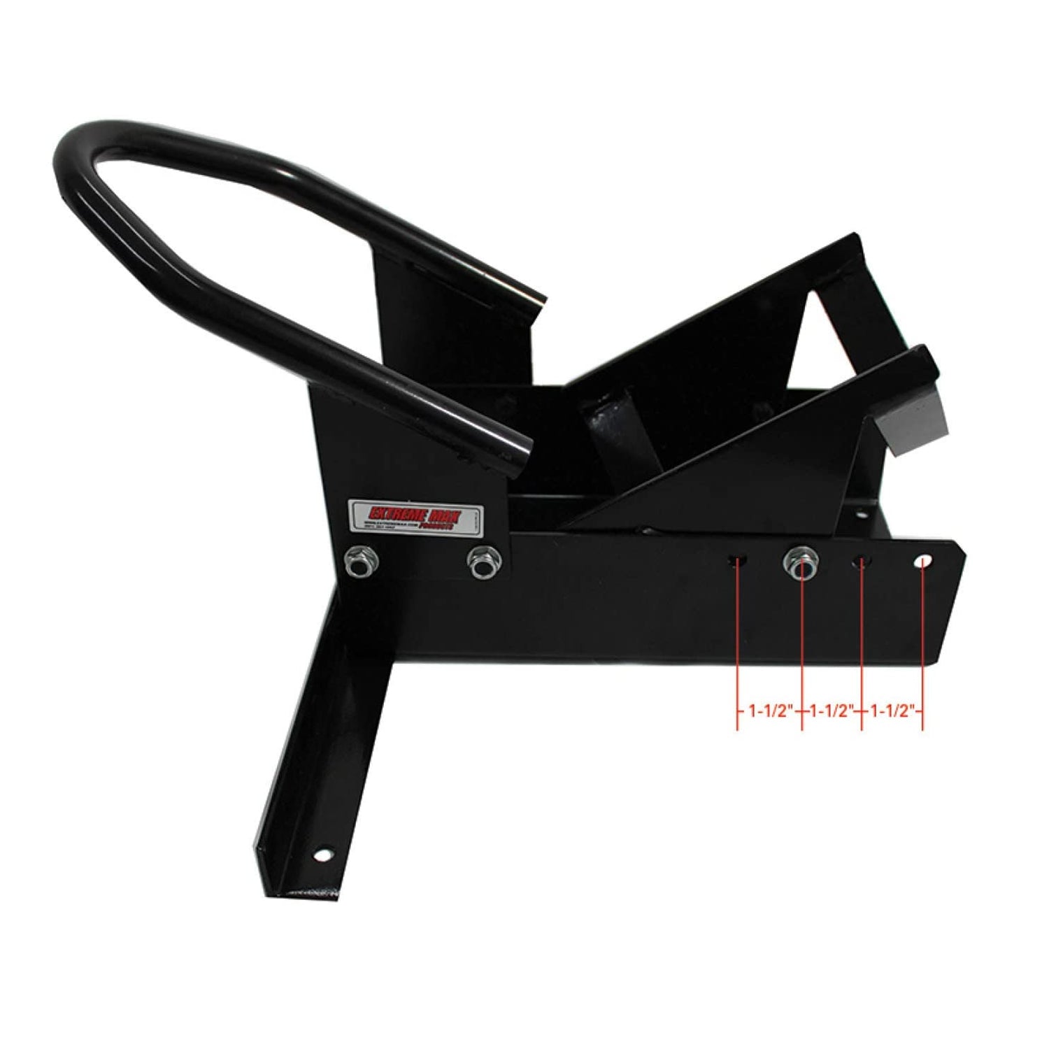 Extreme Max 5001.5010 Standard No Tip 17-21 Inch Motorcycle Wheel Chock, Black