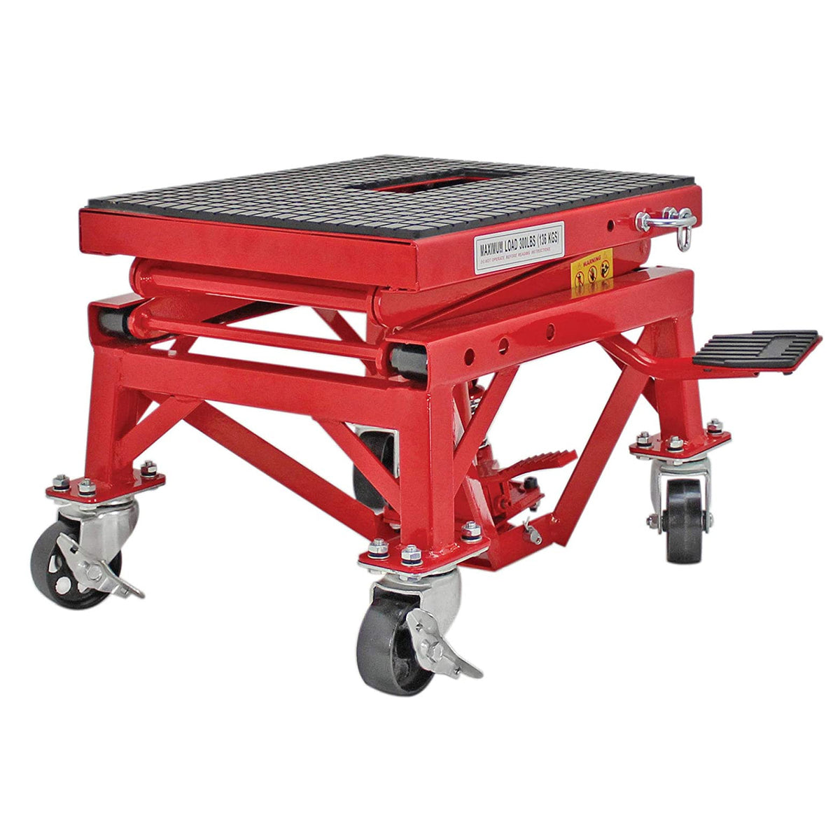 Extreme Max 5001.5083 Hydraulic Motorcycle Lift Table with 300 Lb. Capacity