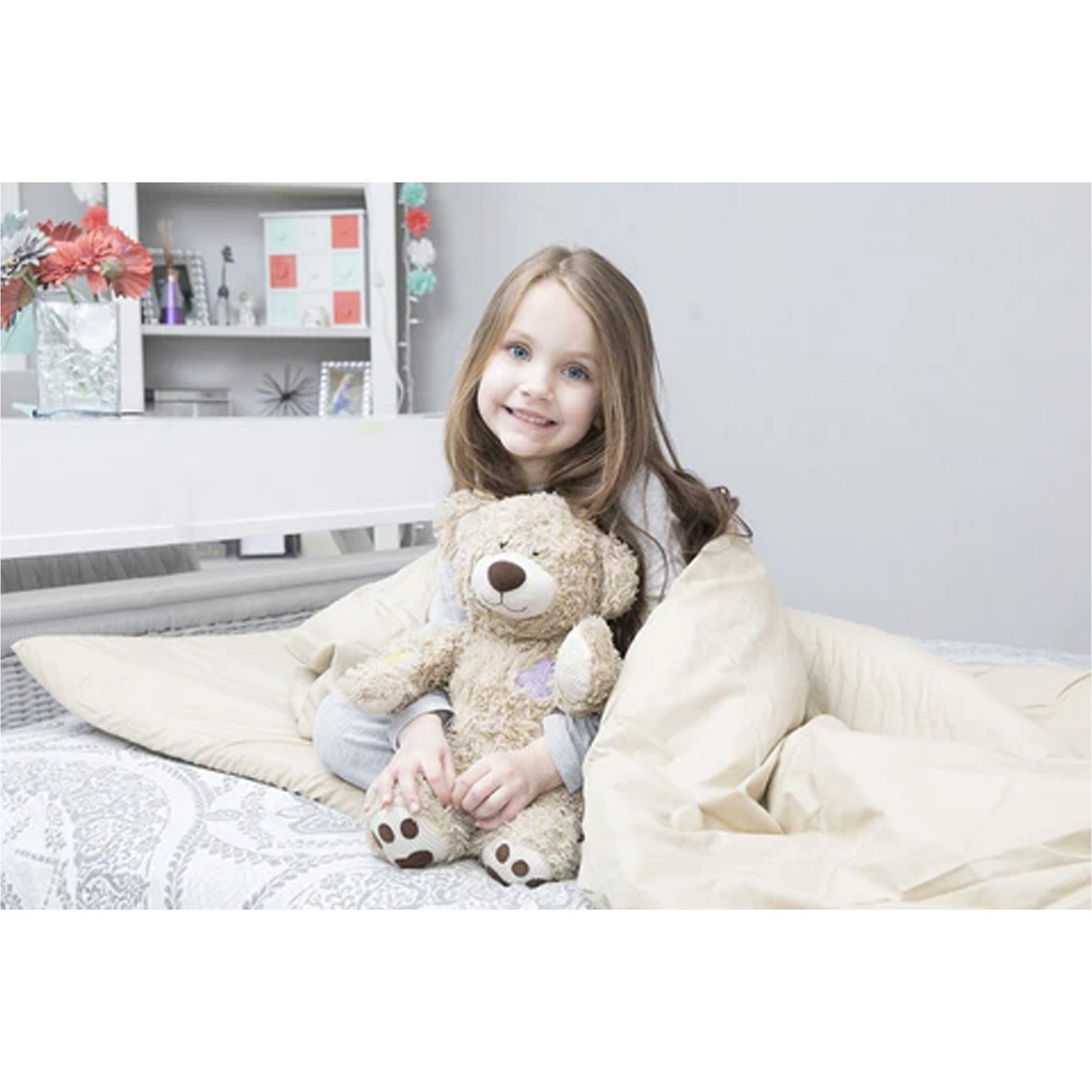 Disc-O-Bed Children's Duvalay Luxury Duvet Memory Foam Sleep Pad, Cappuccino - VMInnovations