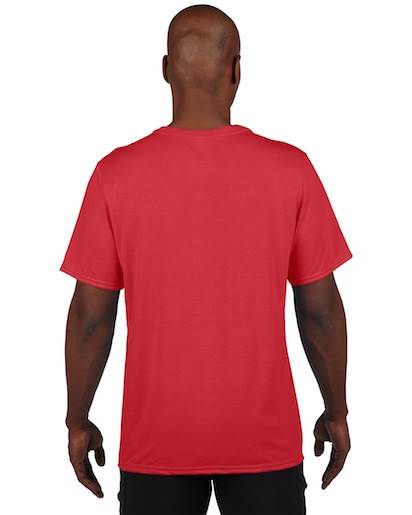 Gildan Mens Large Adult Performance Short Sleeve T-Shirt, Red (Open Box)