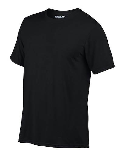 Gildan Mens X-Large Adult Performance Short Sleeve T-Shirt, Black (Open Box)