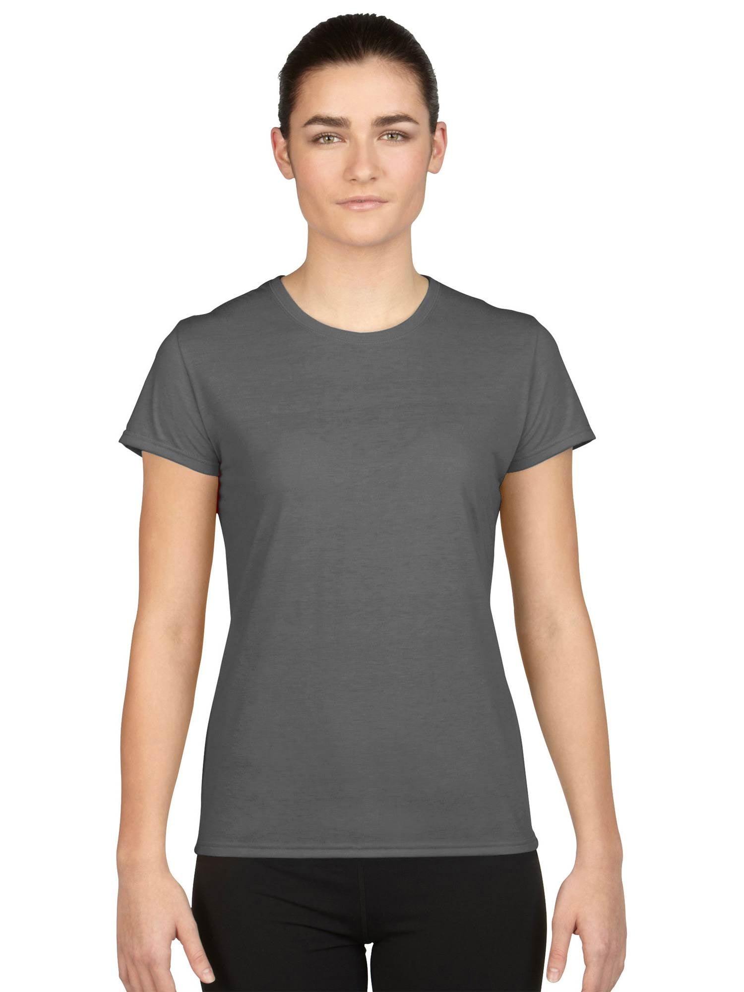 Gildan Missy Fit Womens X-Small Adult Performance Short Sleeve T-Shirt, Charcoal - VMInnovations