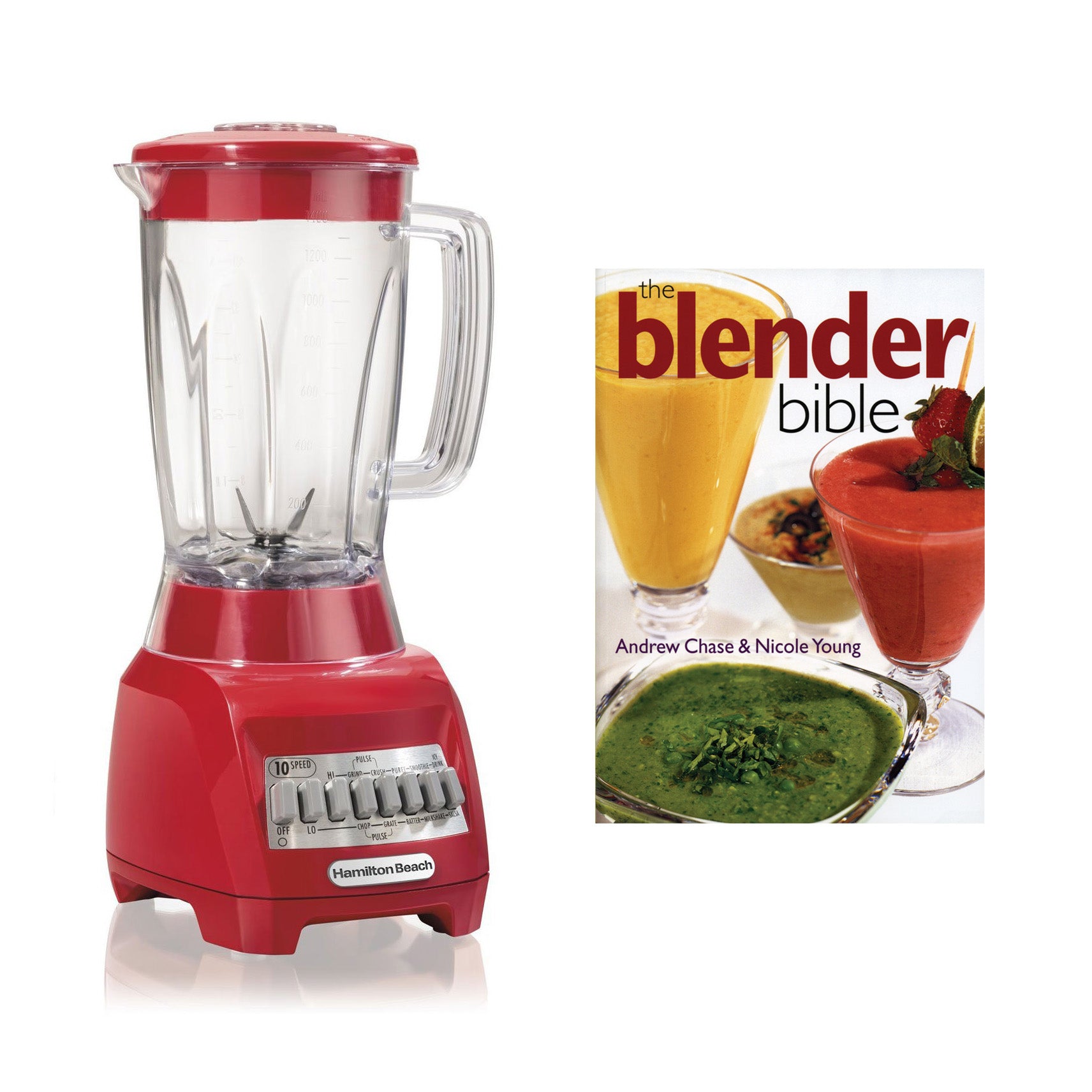 Hamilton Beach 48 Ounce Countertop Blender with The Blender Bible Recipe Guide