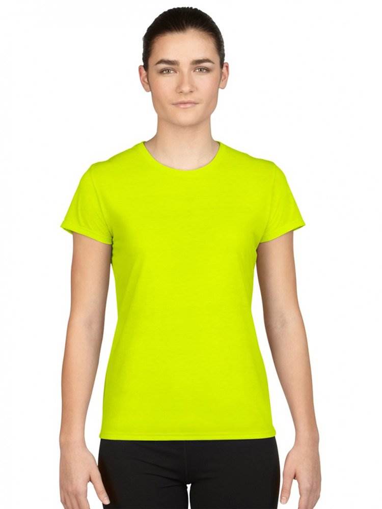 Gildan Missy Fit Womens X-Small Adult Performance Short Sleeve T-Shirt, Yellow