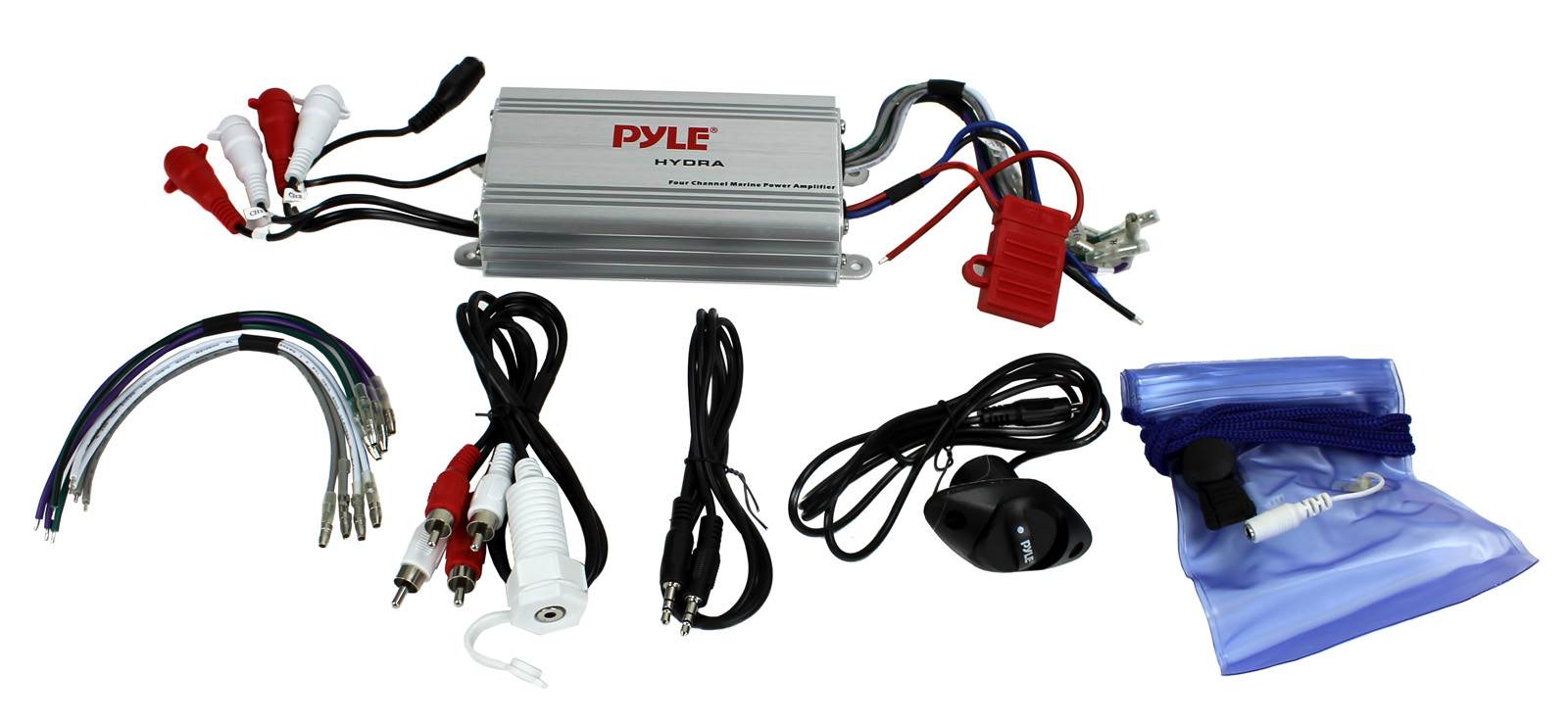 New Pyle PLMRMP3A 4 Channel Marine Waterproof MP3/iPod Power Audio Amplifier Amp