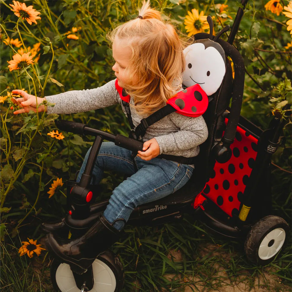 smarTrike Ladybug 7 in 1 Folding Kid Stroller Tricycle for 9-36 Mos. (Open Box)