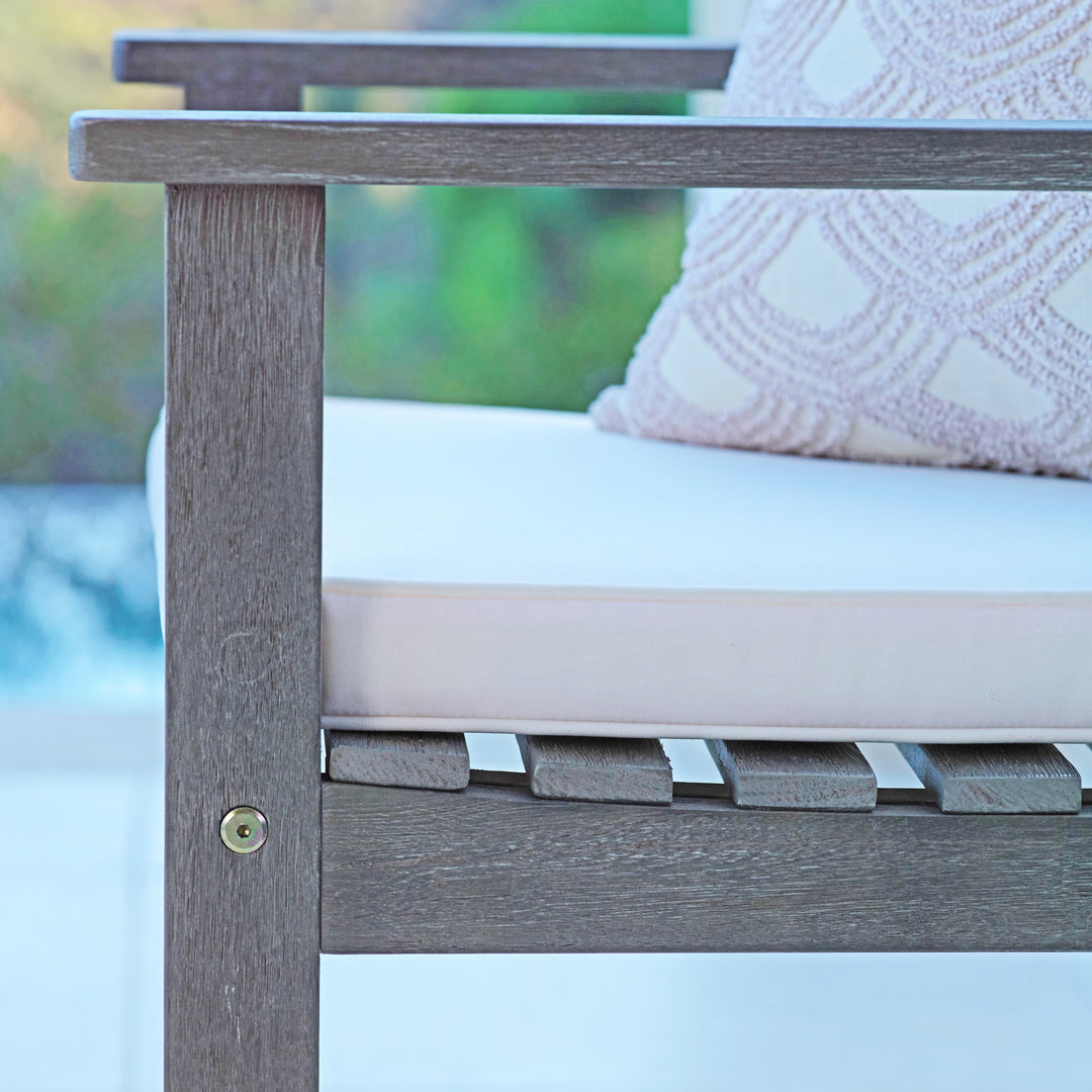 Coaster Home Furnishings Jonah 4 Piece Wood Outdoor Patio Conversation Set, Gray - VMInnovations