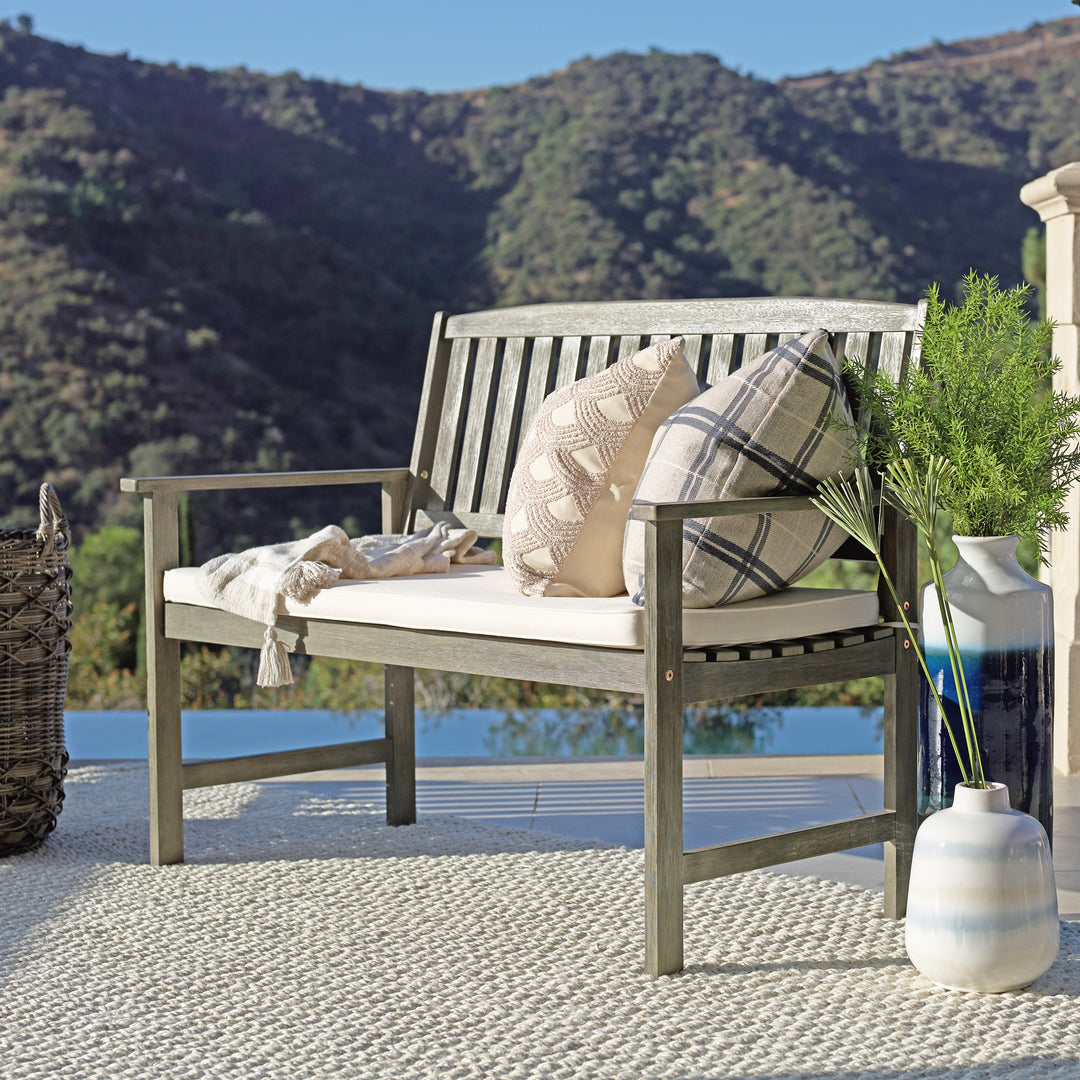 Coaster Home Furnishings Jonah 4 Piece Wood Outdoor Patio Conversation Set, Gray - VMInnovations