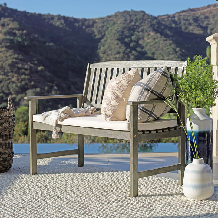 Coaster Home Furnishings Jonah 4 Piece Wood Outdoor Patio Conversation Set, Gray - VMInnovations