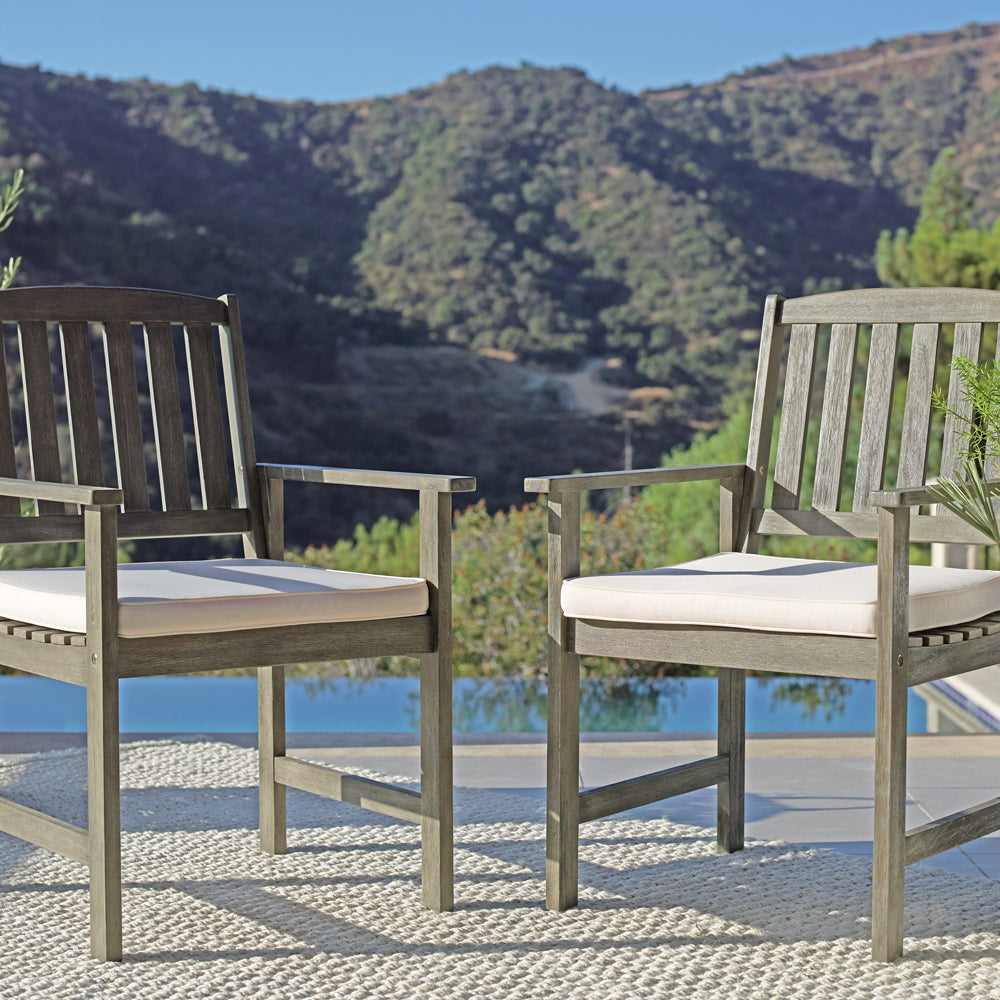 Coaster Home Furnishings Jonah 4 Piece Wood Outdoor Patio Conversation Set, Gray - VMInnovations