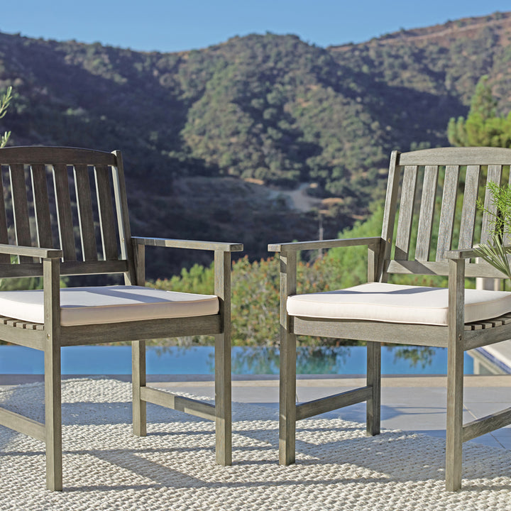 Coaster Home Furnishings Jonah 4 Piece Wood Outdoor Patio Conversation Set, Gray - VMInnovations