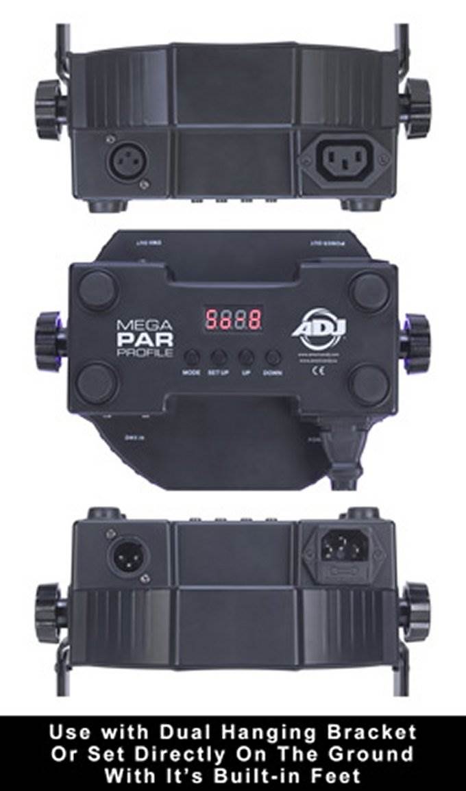 (2) CHAUVET Intimidator Spot 255 LED Lights w/ (2) ADJ Mega Par Profile Lights
