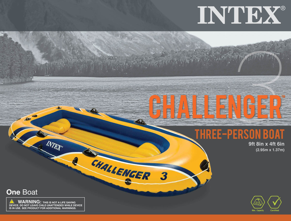 Intex Challenger 3 Inflatable Three-Person Boat Raft 68369EP (Used)