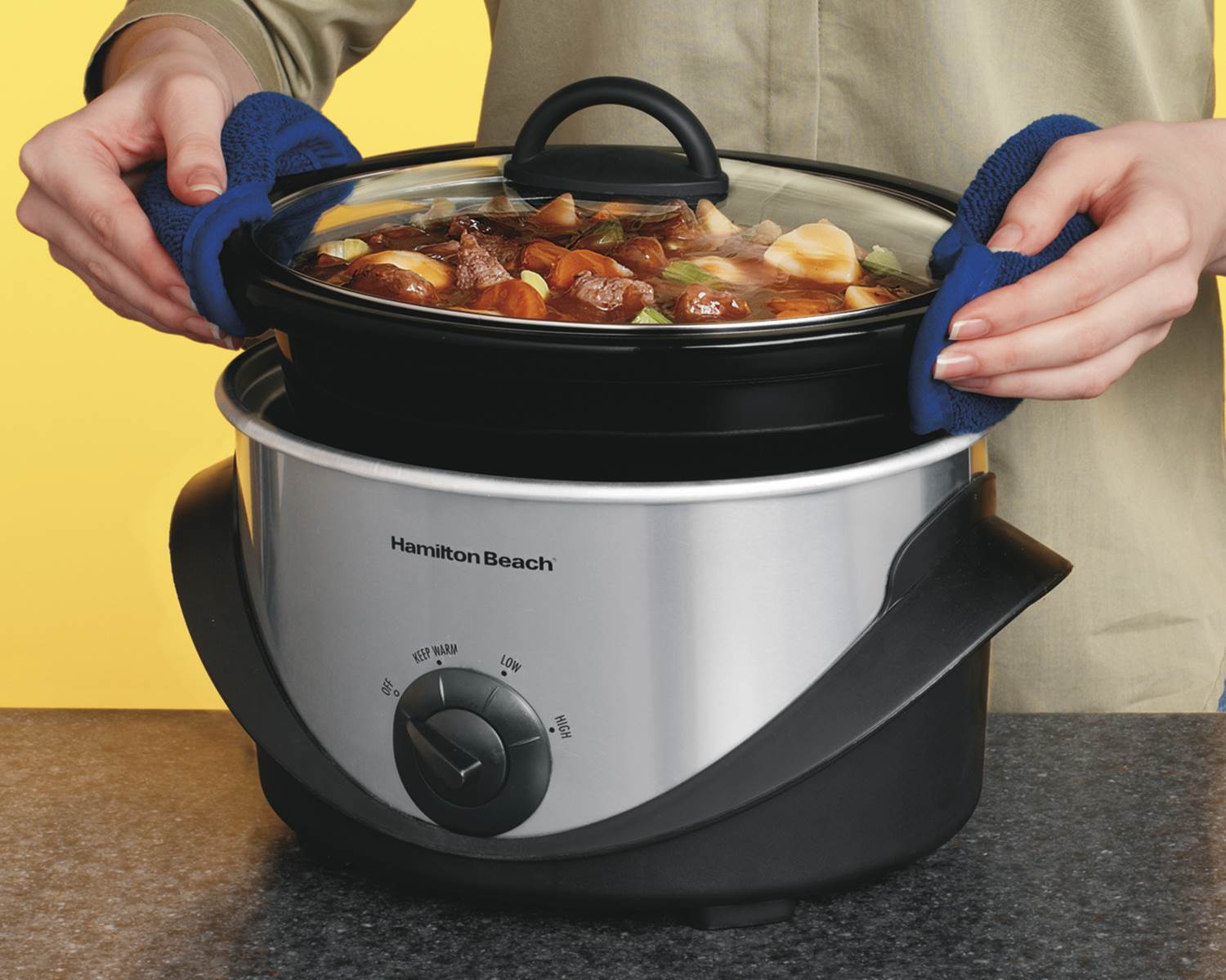 Hamilton Beach 33141 Kitchen 4-Quart Oval Slow Cooker Crock Pot (Open Box)
