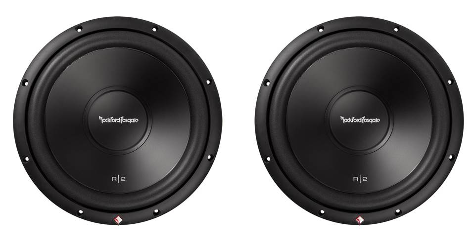 (2) Rockford Fosgate R2D4-12 12" 1000w Car Subwoofers + Sealed Sub Enclosure Box