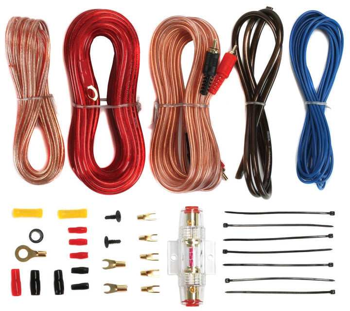 BOSS Audio R1004 Riot 400W 4 Channel Car Power Amplifier Mosfet w/ 8 Ga Amp Kit - VMInnovations