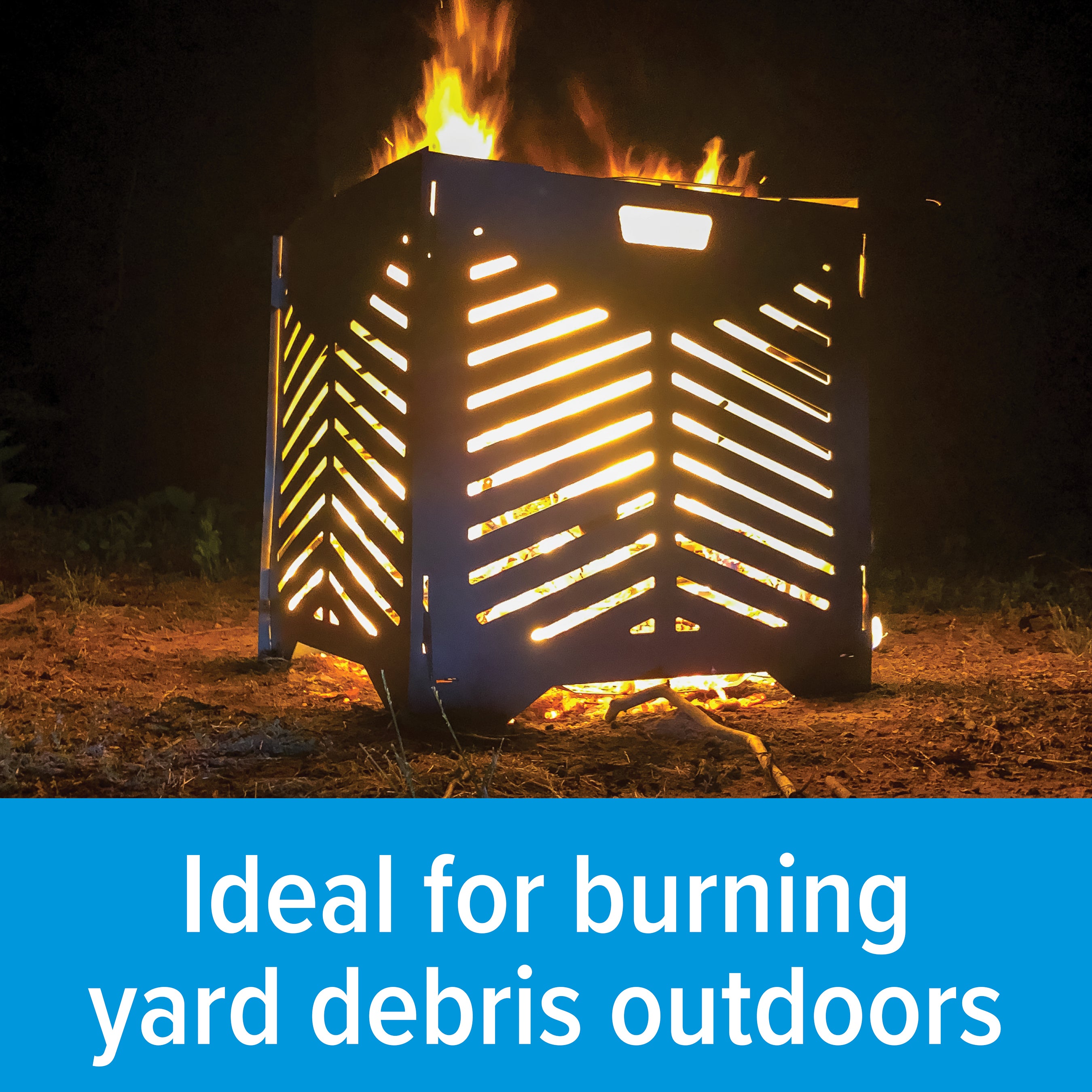 Camco 51251 Outdoor Yard Debris Burn Bin Incinerator with Lid, Small, 22 Inch - VMInnovations