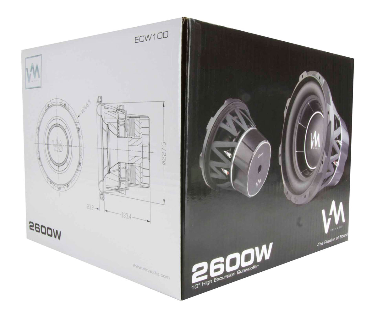 2) VM Audio ECW100 Encore 10" Competition Car Subwoofers Subs 5200W DVC (Pair)
