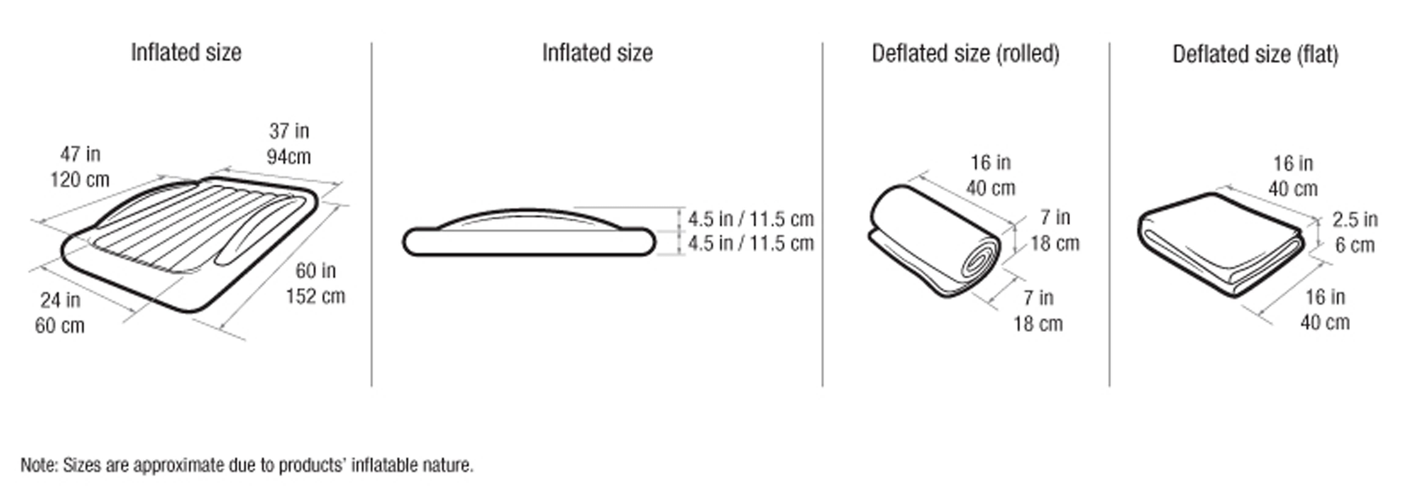 Shrunks Tuckaire Toddler Inflatable Travel Air Mattress Bed w/ Security Rails