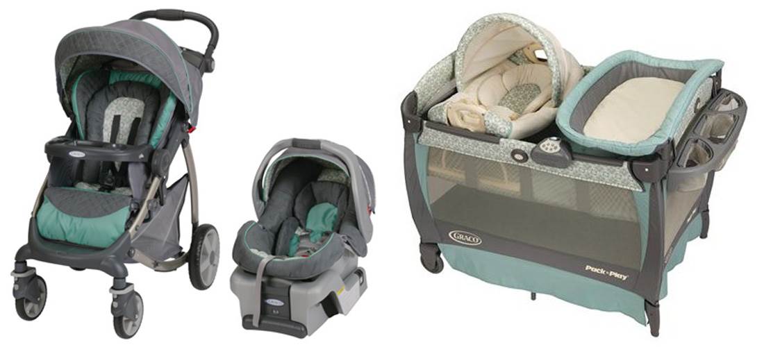 Graco Stylus Baby Stroller, SnugRide 30 & Pack 'n Play Playard Travel - Winslet