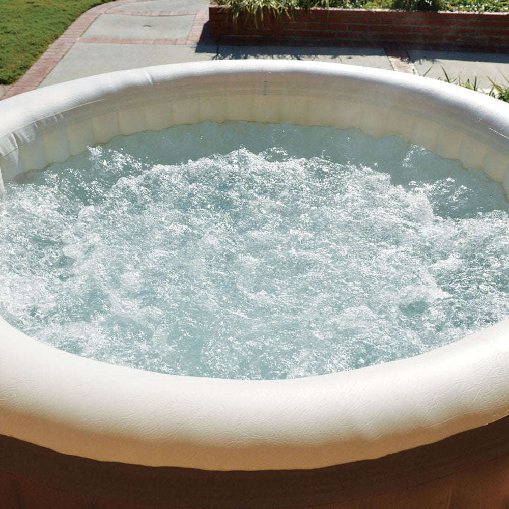 Intex PureSpa 4 Person Inflatable Spa, Cover, & Filter Cartridges (6 Filters) - VMInnovations