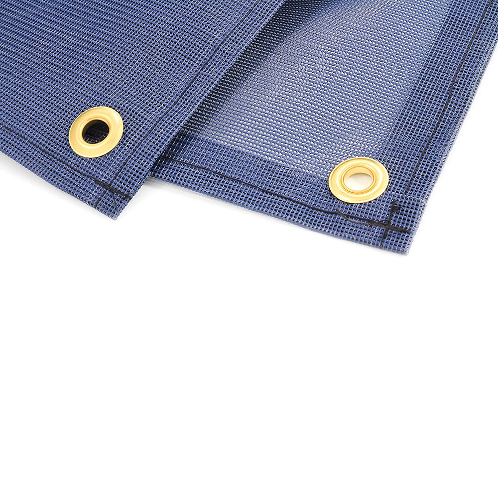 Camco 10 Foot Front Sun Block Panel Awning Screen for RV Camper Shade, Blue - VMInnovations