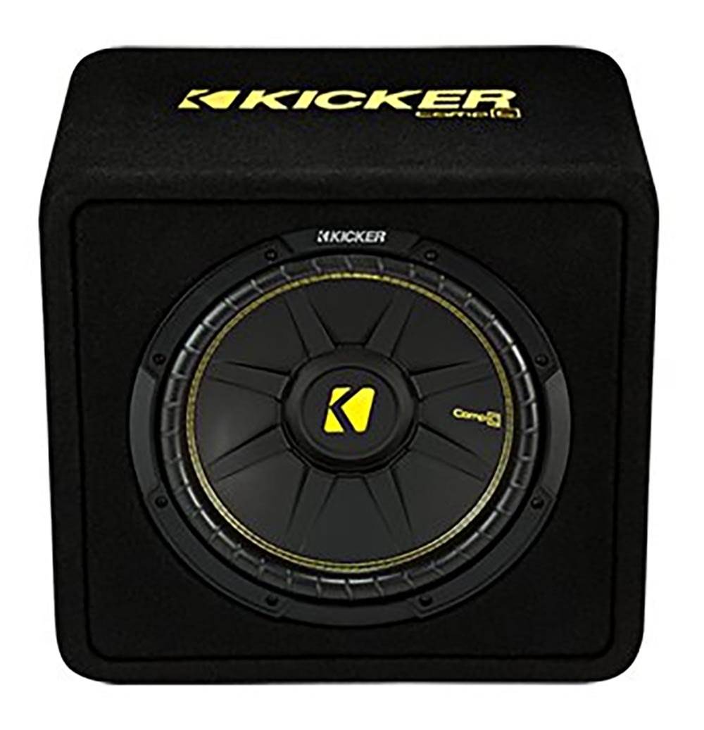 Kicker 12" 600W Car Subwoofer Enclosure and 1100W Mono Amplifier w/ Wiring Kit