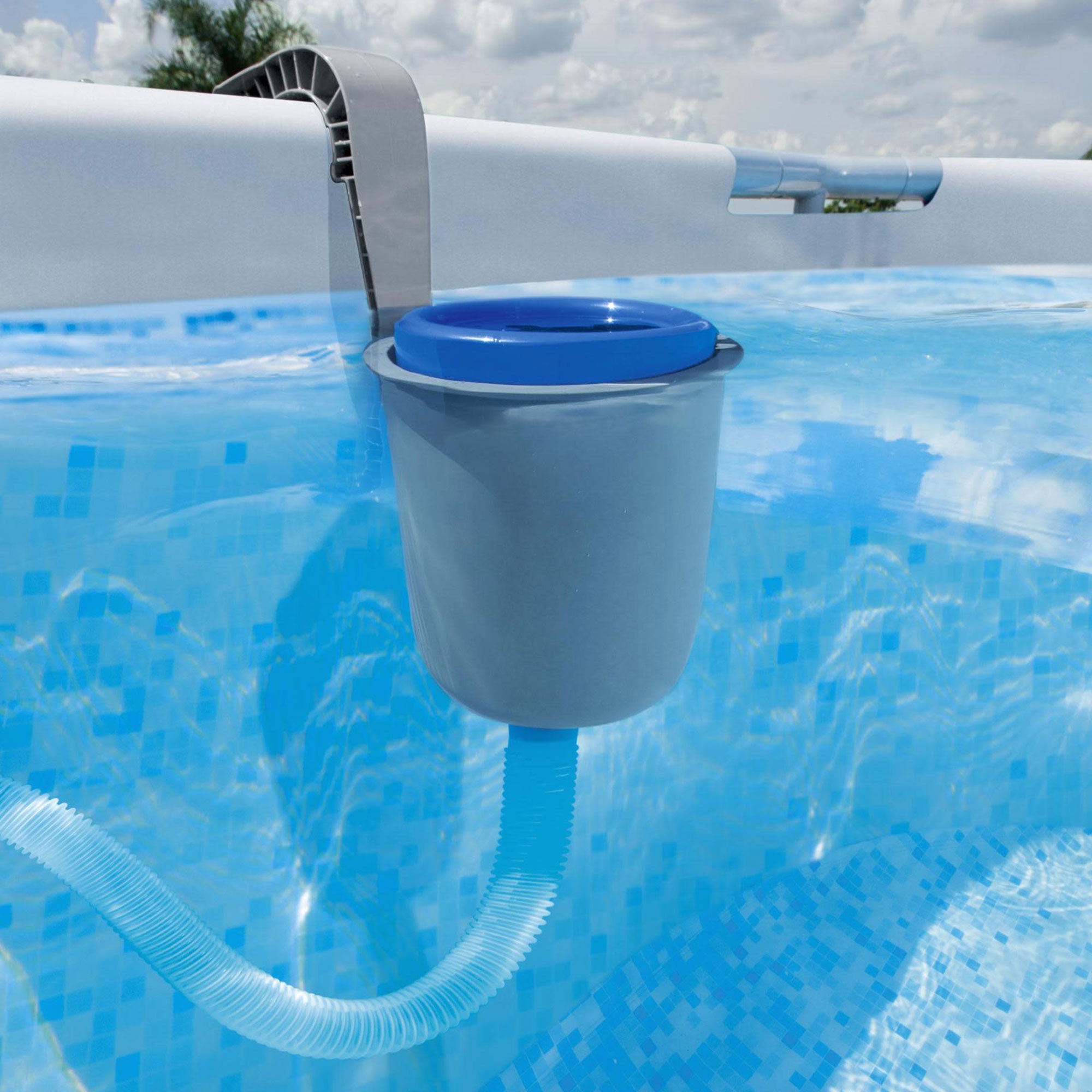 Bestway 24ft x 12ft x 52in Rectangular Above Ground Pool Set w/ Pool Skimmer - VMInnovations