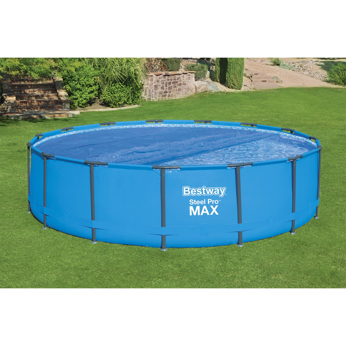 Bestway 15 Foot Round Above Ground Swimming Pool Solar Heat Cover (2 Pack)