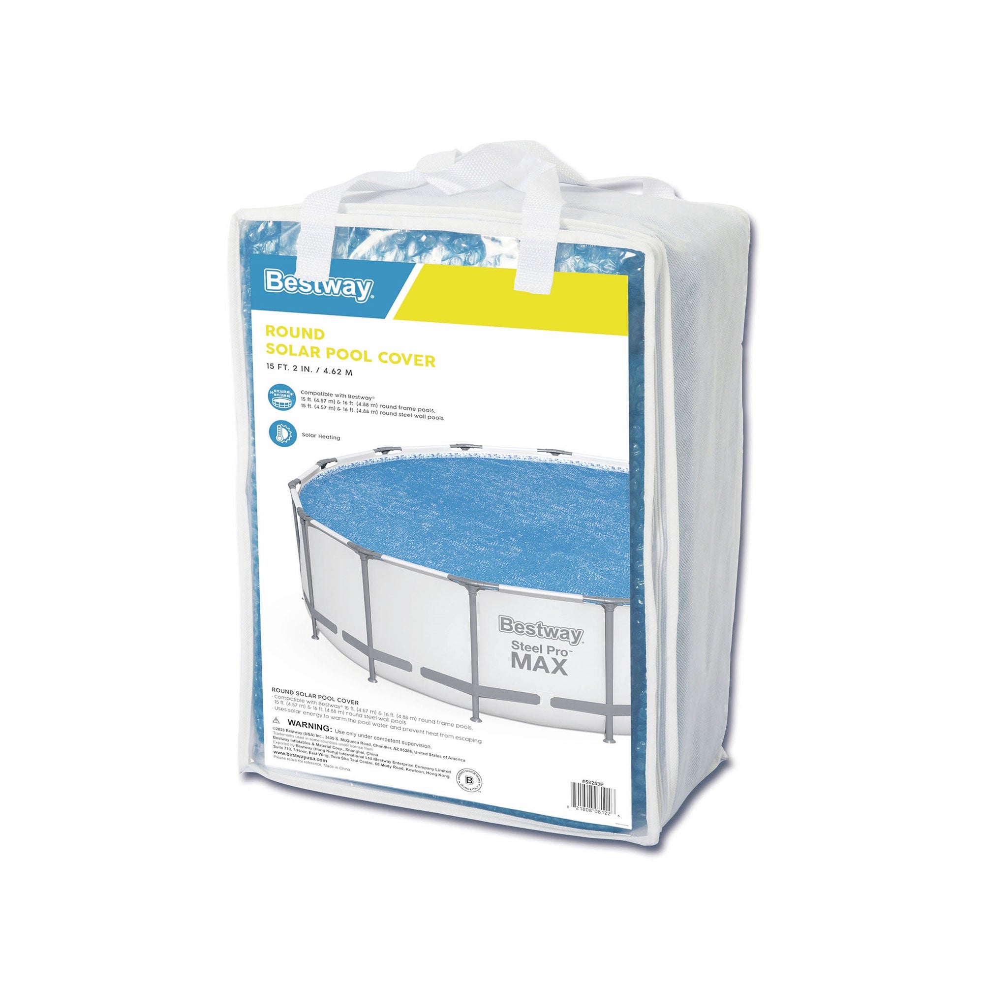 Bestway 15 Foot Round Above Ground Swimming Pool Solar Heat Cover (2 Pack)