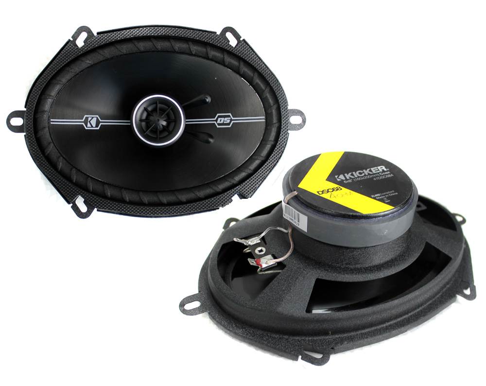 2) Kicker 41DSC684 D-Series 6x8" 200 Watt 2-Way 4-Ohm Car Audio Coaxial Speakers