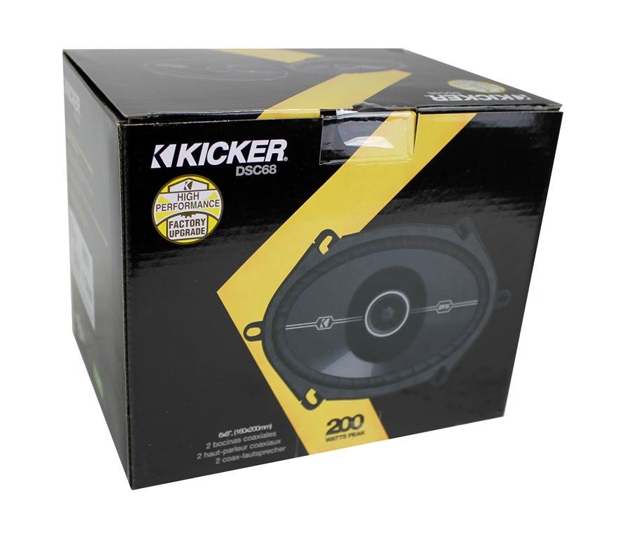 2) Kicker 41DSC684 D-Series 6x8" 200 Watt 2-Way 4-Ohm Car Audio Coaxial Speakers
