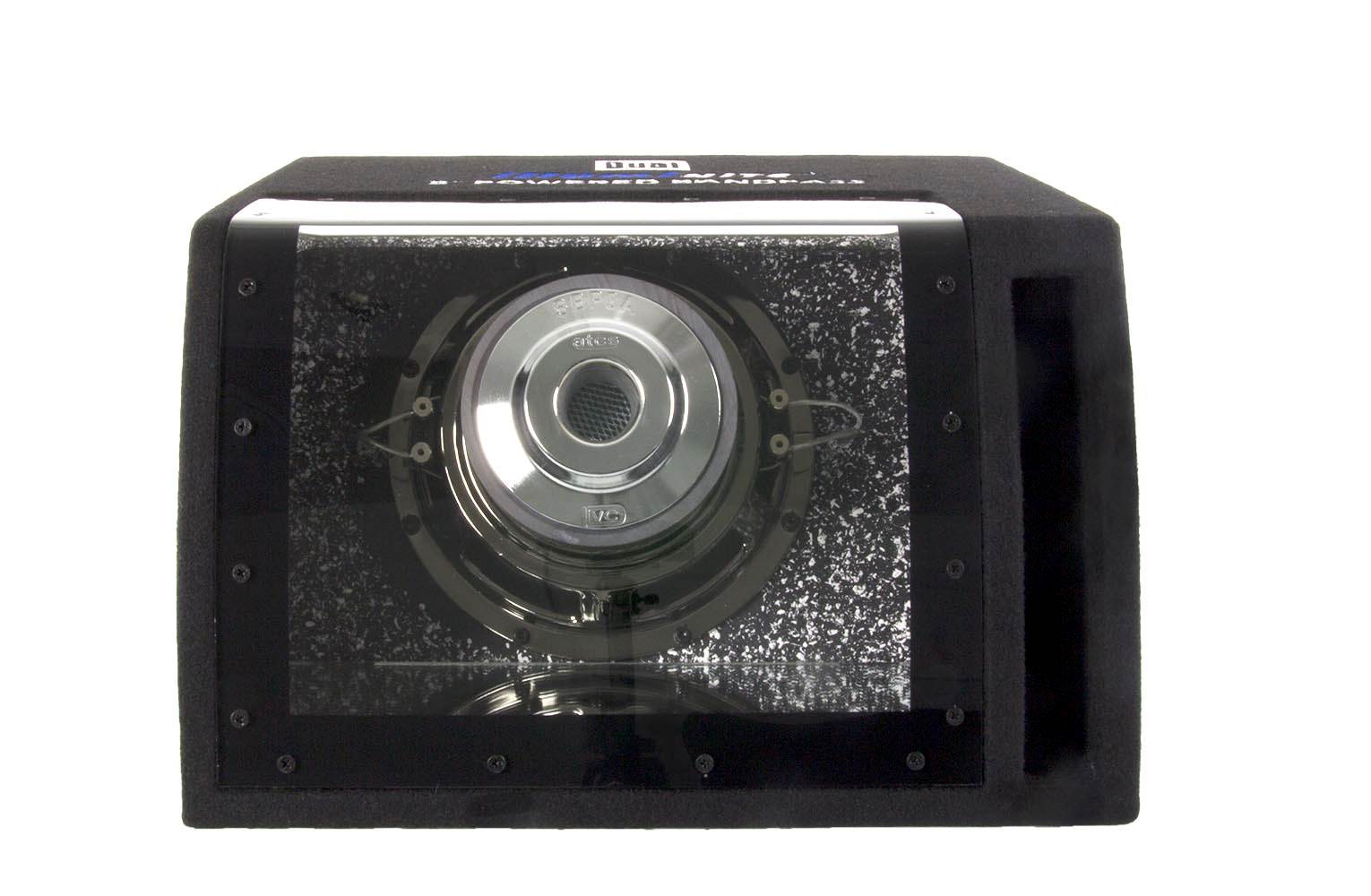 New Dual SBP8A 8" 160W Car Audio Amplified Subwoofer with Bandpass Box Enclosure