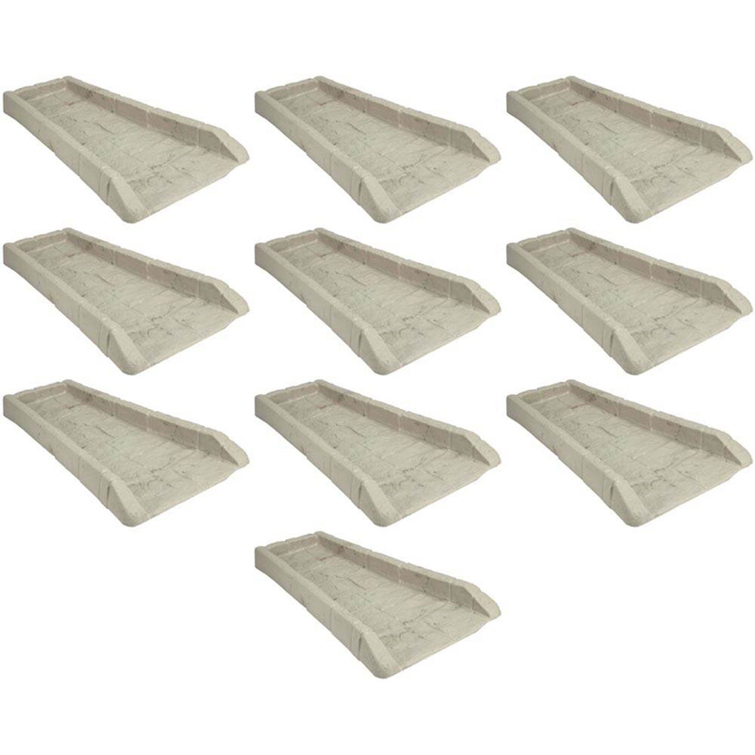 Suncast SB24 Decorative Rain Gutter Downspout Splash Block, 10 Pack, Light Taupe - VMInnovations