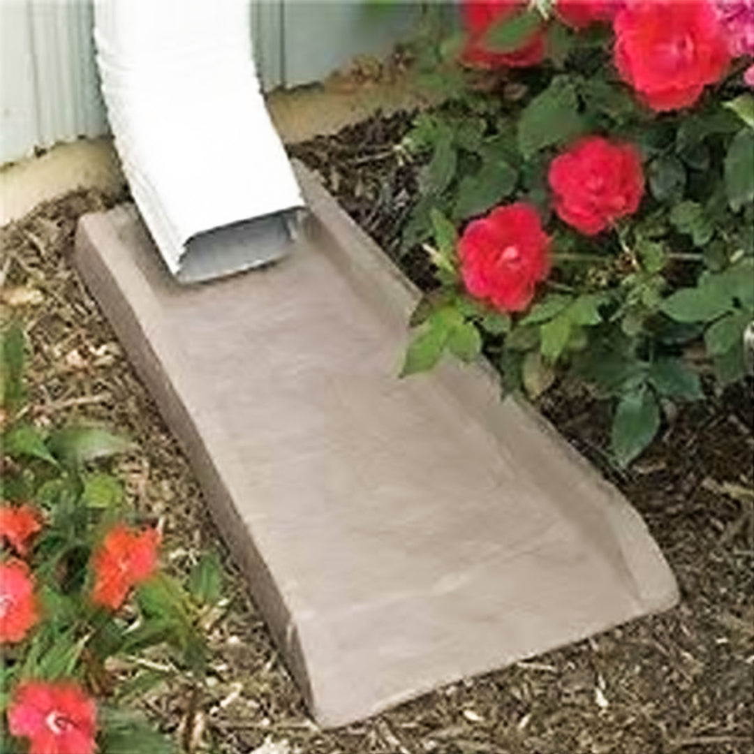 Suncast SB24 Decorative Rain Gutter Downspout Splash Block, 10 Pack, Light Taupe - VMInnovations