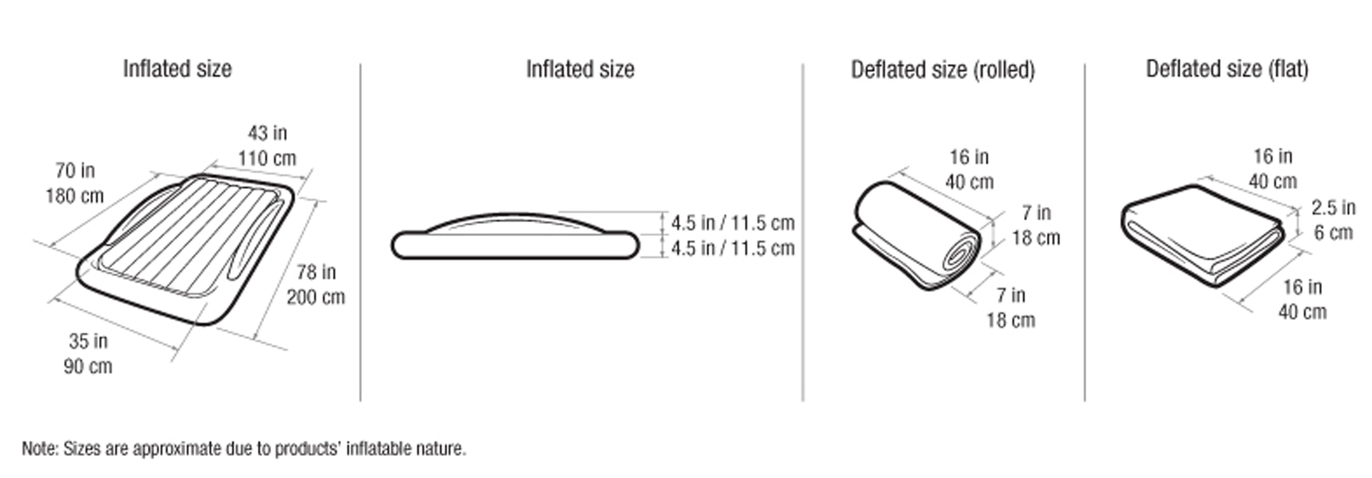 2-Pack Kids Shrunks Inflatable Twin Air Mattresses, Airbeds | 2 x SHRUNKS-880286
